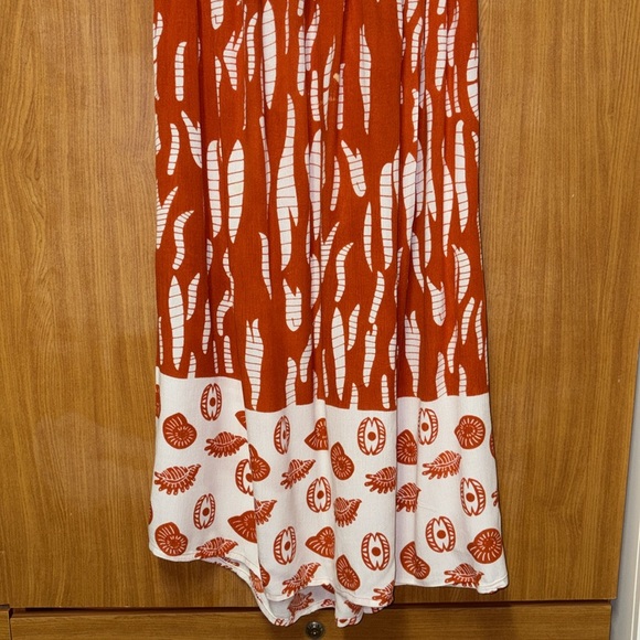 Jackpot Flowy V-Neck Dress - Burnt Orange - Size OS - Picture 4 of 10